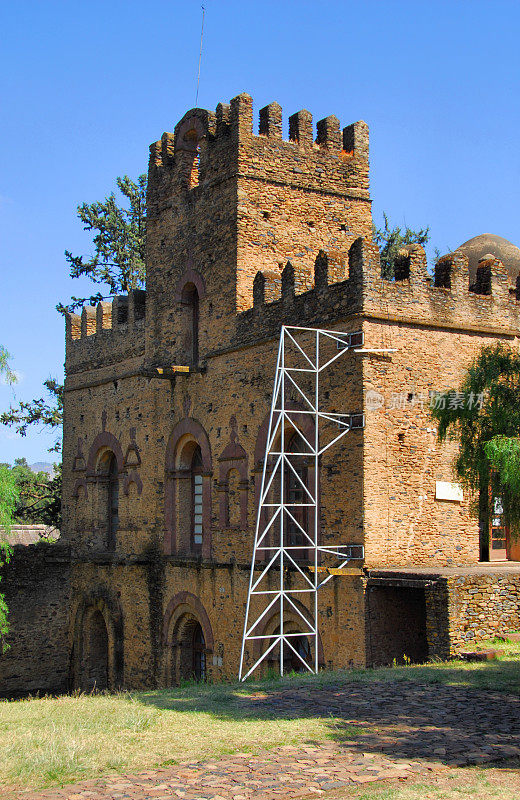 Gondar，埃塞俄比亚，Fasil Ghebbi, Mentewab城堡，联合国教科文组织世界遗产